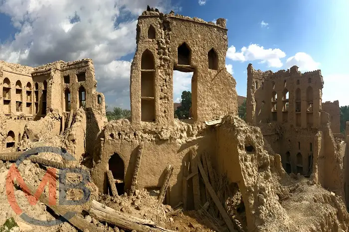 Birkat Al Mouz Ruins: ancient mud-brick house ruins, date-palm plantations, and archaeological remains at Birkat Al Mouz (Wilayat), Ad Dakhiliyah Governorate
