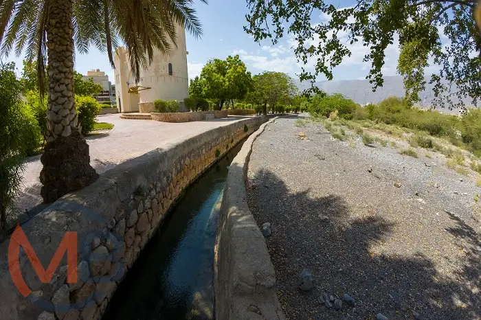Falaj Daris Park: a tranquil urban park in Nizwa (Wilayat), Ad Dakhiliyah Governorate combining natural beauty and cultural significance adjacent to the UNESCO-listed Falaj Daris