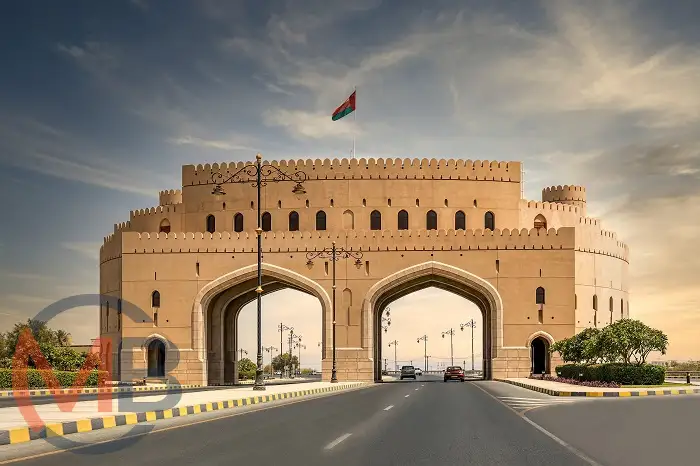 Nizwa Gate: a grand gateway at the entrance to Nizwa (Wilayat), Ad Dakhiliyah Governorate symbolizing its rich heritage and cultural significance